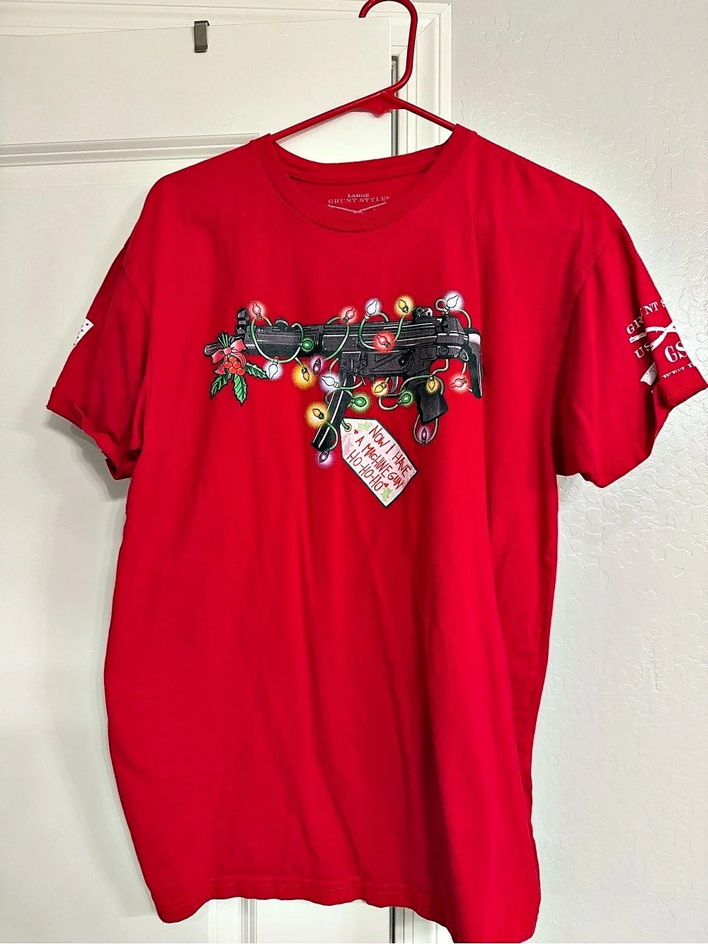 Grunt Style Graphic Short Sleeve Tee Red Large Like New